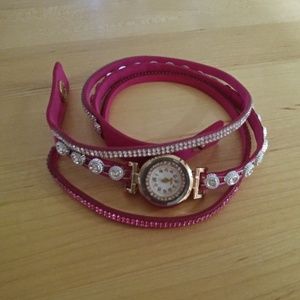 New Wrap Around Watch Pink Works